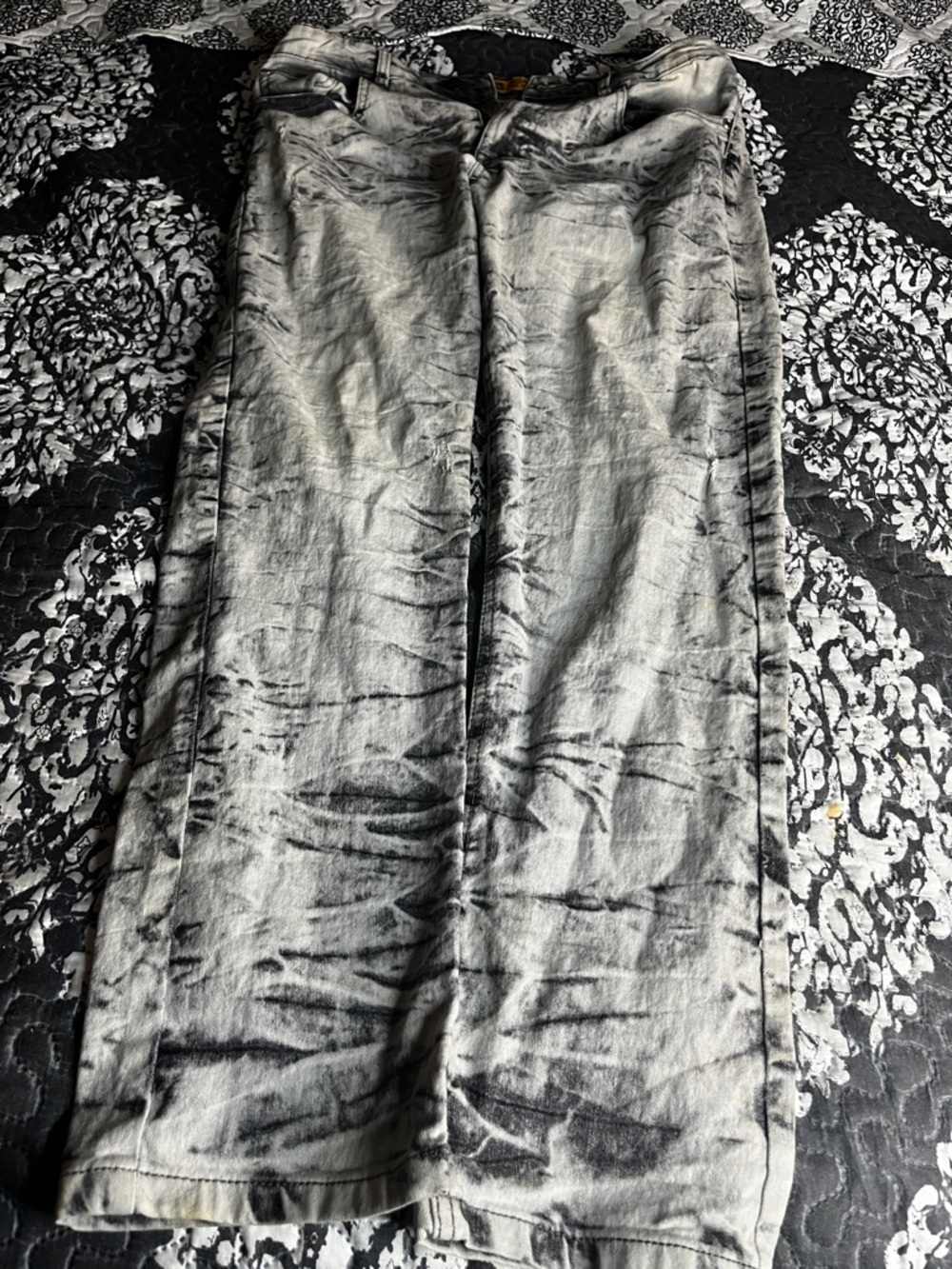 Relaxed Fit Men's Jeans - Washed Gray